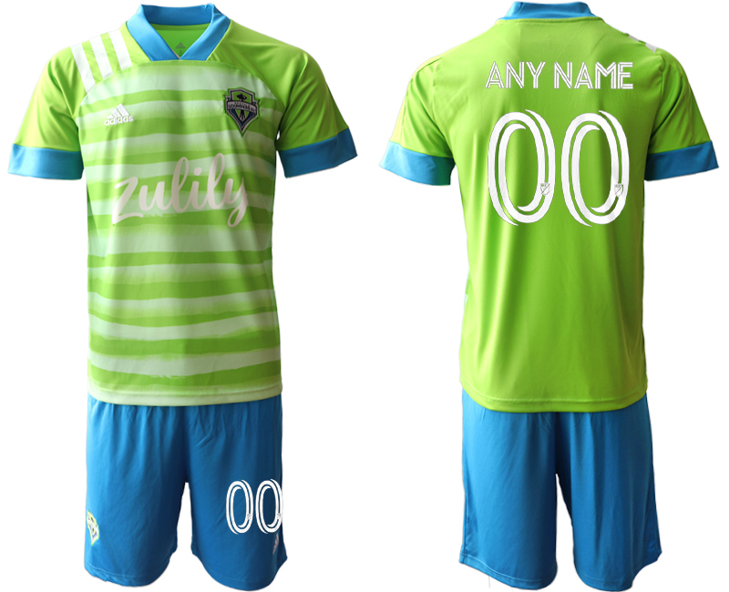Men 2020-2021 club Seattle Sounders home customized green Soccer Jerseys